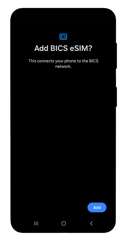 Установка eSIM на Android: снимок экрана, Шаг 7 из 11