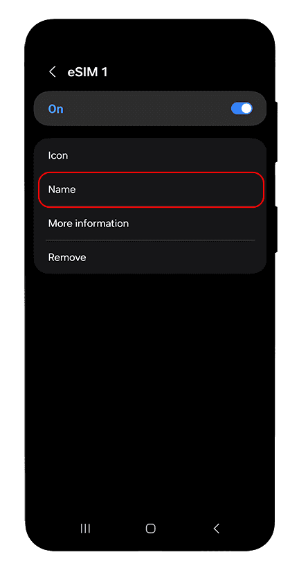 Установка eSIM на Android: снимок экрана, Шаг 9 из 11