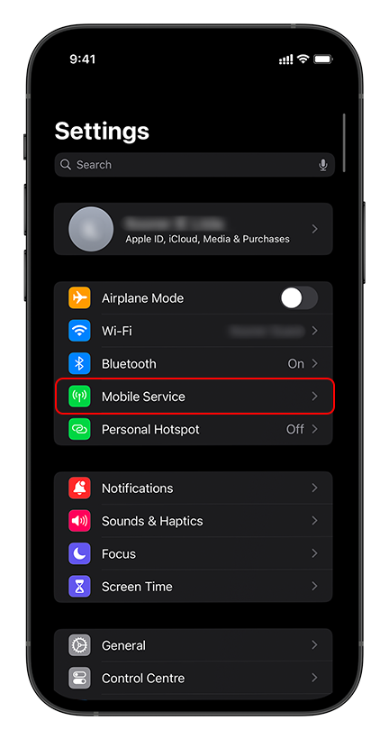 Install an eSIM on iPhone: screenshot, Step 1 of 12
