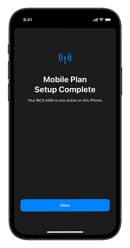 Установка eSIM на iPhone: снимок экрана, Шаг 6 из 12