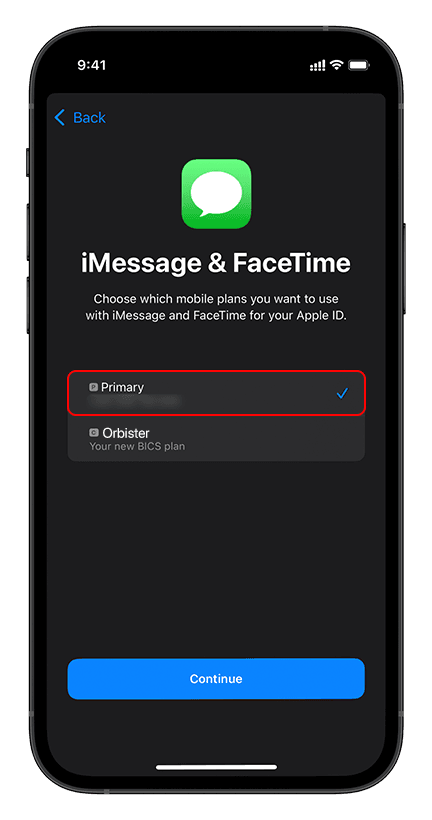 Установка eSIM на iPhone: снимок экрана, Шаг 12 из 12